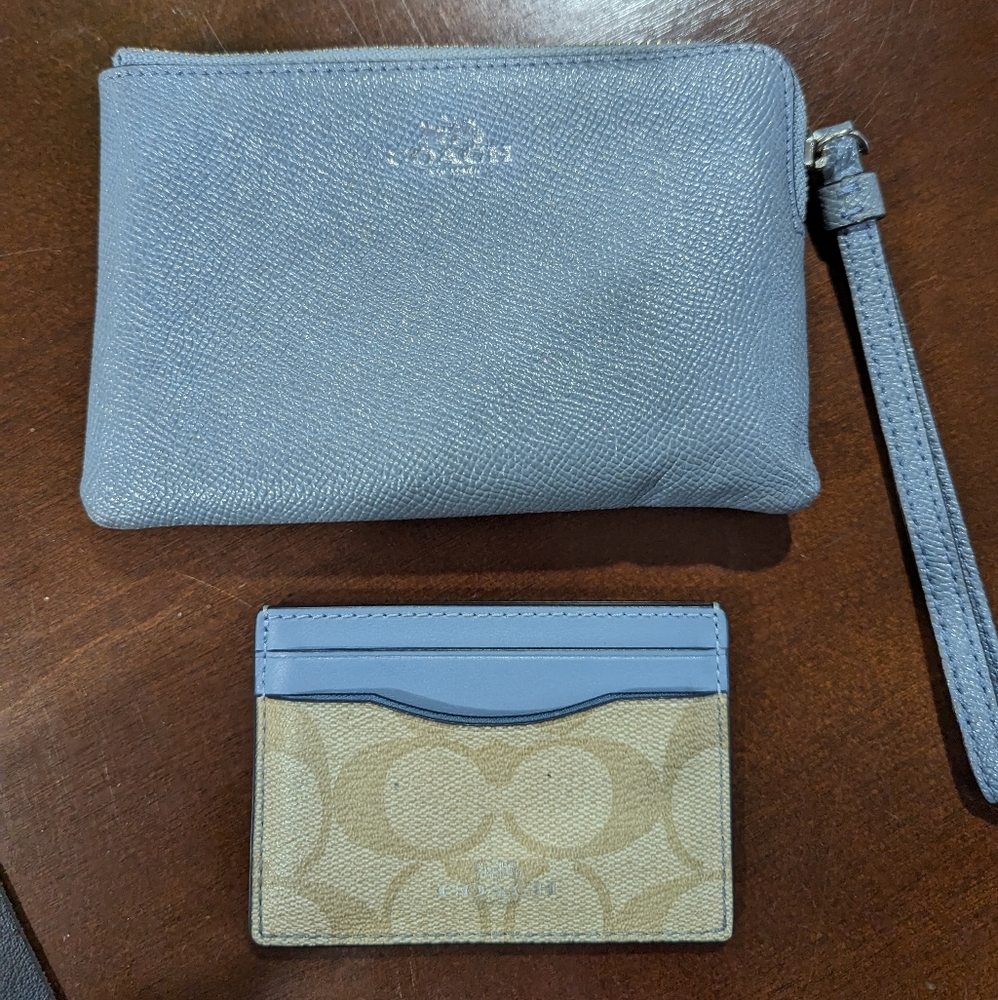 Coach clutch and credit card holder